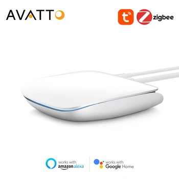 AVATTO Tuya ZigBee 3.0 Smart Hub, проводной шлюзовой мост для голосового дистанционного управления приложением Smart Life, работает с Alexa Google Home