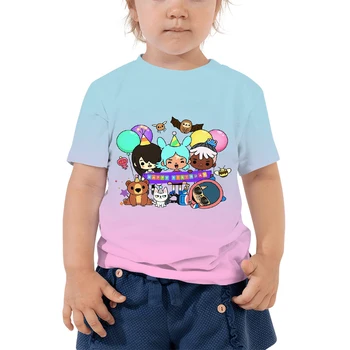 Футболки с принтом Toca Life World для девочек и мальчиков, Футболки с героями мультфильмов и аниме, футболки для малышей, Camiseta, Детские футболки, Уличная одежда