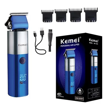 Kemei Новая машинка для стрижки волос, Водонепроницаемая Электрическая машинка для стрижки волос для мужчин, Регулируемый Триммер, перезаряжаемая машинка для стрижки KM-3291