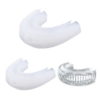U-образная прозрачная силиконовая сменная головка для автоматической зубной щетки, ультразвуковая зубная щетка, Электрическая зубная щетка