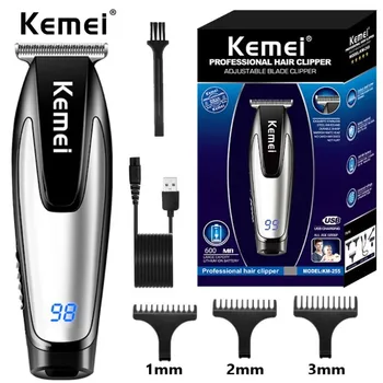 Kemei KM-255 Перезаряжаемая Машинка для стрижки волос, Электрическая Машинка для стрижки волос, Профессиональная Парикмахерская, Триммер для бороды для мужчин, Бритва