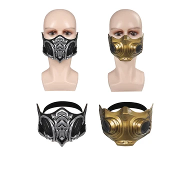 Игра Mortal Cos Kombat Косплей Маска Sub-Zero Scorpion Латексный шлем Маскарадные Маски Аксессуары для костюмов на Хэллоуин