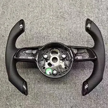 Пилотная форма из натуральной кожи Рулевого колеса из углеродного волокна для Audi S3 S4 S5 RS3 RS4 RS44 16 17 18