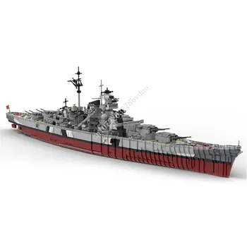 7164ШТ MOC SuperBattleship Военно-морской корабль, модульные военные строительные блоки, сделай сам, собери кирпичные детали, детские игрушки на день рождения, подарки