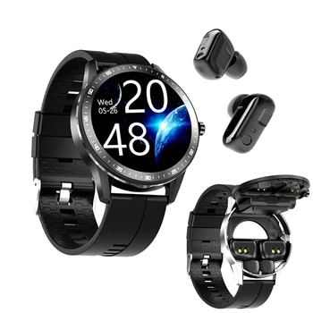 Носимые Устройства BTX6 TWS Беспроводная Гарнитура BT Смарт-Часы 2021 Smartwatch ЭКГ Монитор сердечного Ритма Температурный Тест IP67 F