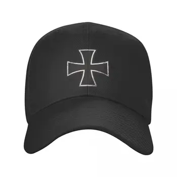Новая классическая бейсболка с железным крестом в немецком стиле, женская, мужская, регулируемая, унисекс, шляпа для папы, уличные бейсболки