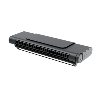 USB офисный портативный вентилятор для зарядки без листьев, мощный подвесной вентилятор для экрана (черный, 1 комплект)