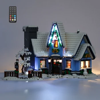 Комплект светодиодных ламп для посещения 10293 Санта-Клауса, набор строительных блоков (не включает модель), кирпичные игрушки для рождественского подарка