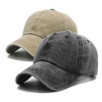 2 упаковки промытой ковбойской бейсболки красочная световая пластина корейская версия простая купольная кепка однотонная спортивная солнцезащитная шляпа