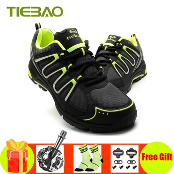 Tiebao/обувь для горного велосипеда для отдыха, мужские и женские Велосипедные кроссовки, Дышащая самоблокирующаяся Профессиональная обувь на плоской подошве для езды на велосипеде