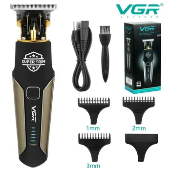 VGR Машинка для стрижки волос Профессиональная Машинка Для Стрижки волос Электрический Триммер для Бороды Беспроводная Машинка Для стрижки Волос T9 Zero Cutting Machine V-287