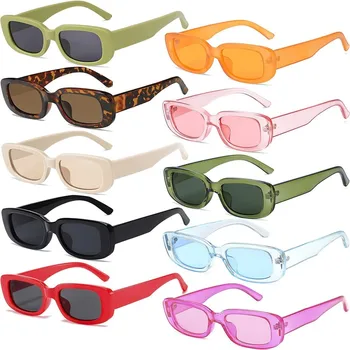 16 Цветов Модные солнцезащитные очки в квадратной оправе Унисекс, Модные маленькие прямоугольные очки для Мужчин и Женщин, Роскошные солнцезащитные очки для путешествий на открытом воздухе