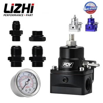 Регулятор давления топлива LIZHI RACING - AN8 высокого давления с наддувом - 8AN 8/8/6 EFI Регулятор давления топлива с манометром LZ7855