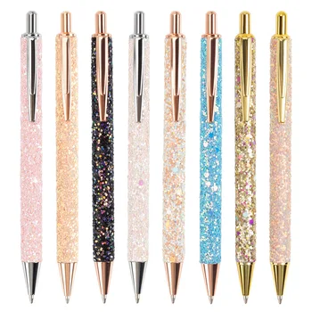 Блестящая шариковая ручка, металлическая шариковая ручка, Роскошная свадебная сладкая лазерная ручка, Праздничный подарок, школьные канцелярские принадлежности