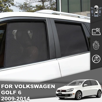 Для Volkswagen VW Golf 6 Mk6 2008-2014 Магнитный Автомобильный Солнцезащитный Козырек Щит Рамка Переднего Лобового Стекла Шторка Солнцезащитный Козырек Заднего Бокового Окна