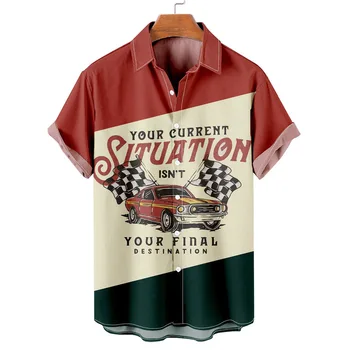 Винтажные мужские рубашки, рубашка с 3D принтом для Велоспорта, повседневная блузка с коротким рукавом, негабаритная мужская одежда, топы, уличная одежда для улицы